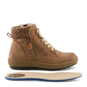 Spring Step Boots Relief Karlene Booties, Sweater Top, Sherpa Lined Womens Sz 10